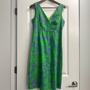 Boden green and blue floral dress- size 4R